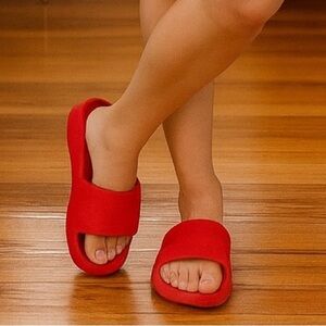 Olukai Sunbeam Slide Sandals Women’s Size 10 W Lehua Flower Red NWT